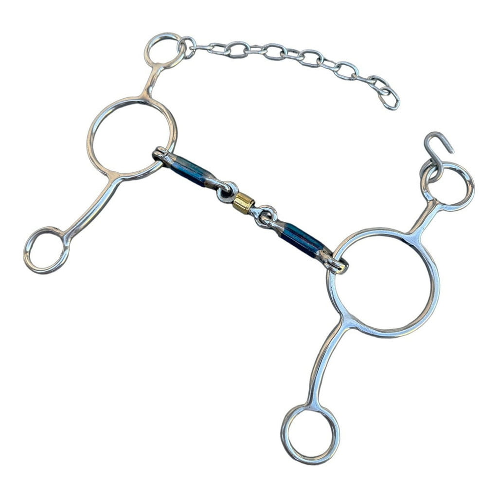 Bridão para Cavalo Bolinha Levantador 3 Argolas Inox MCS8639