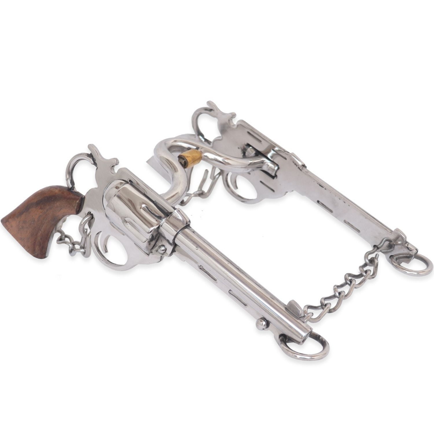 Freio para Cavalo Mula Revolver em Aço Inox com Salivador MCS8638