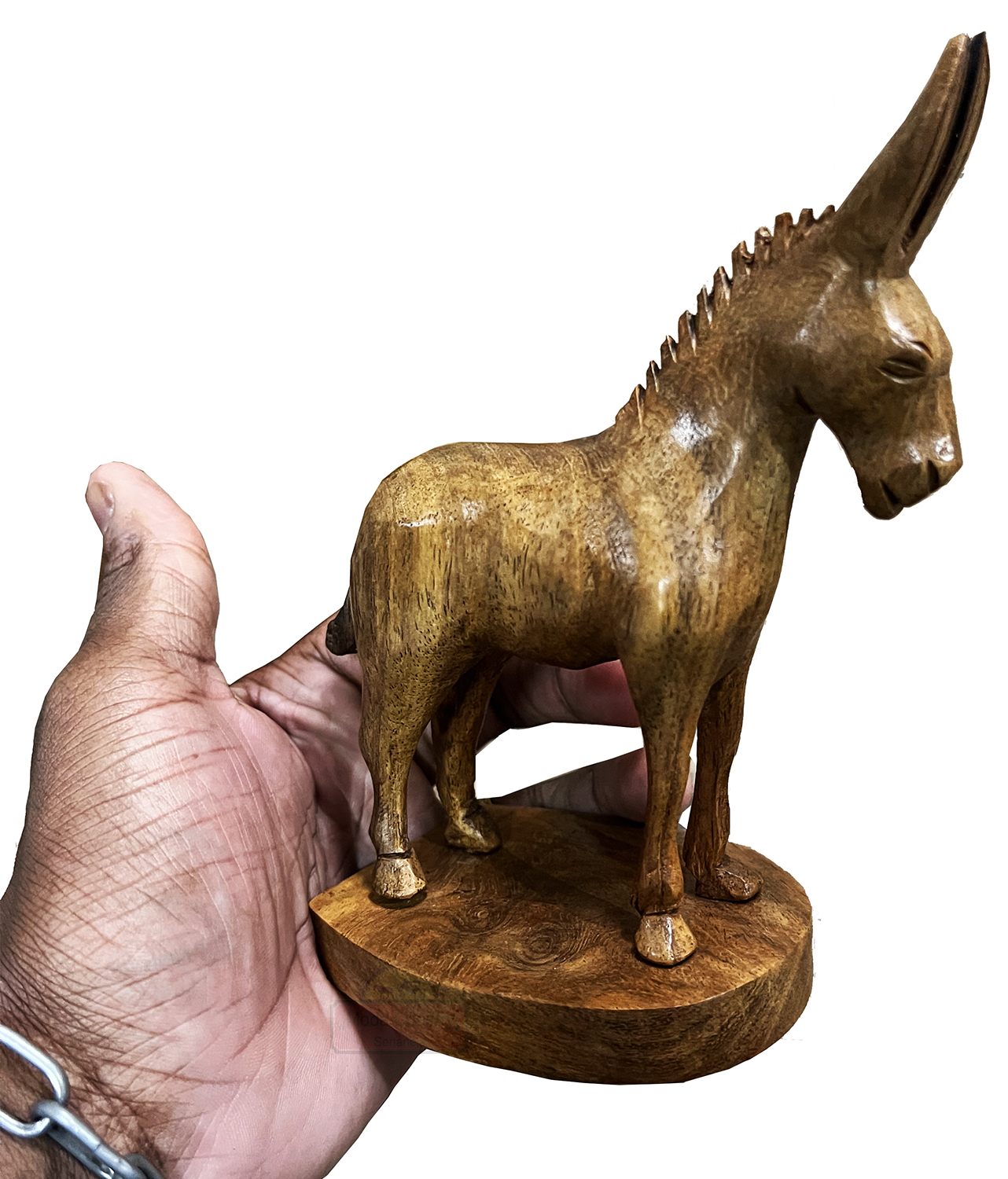 Mulinha de Madeira Artesanado Decoração de Luxo MCS1782