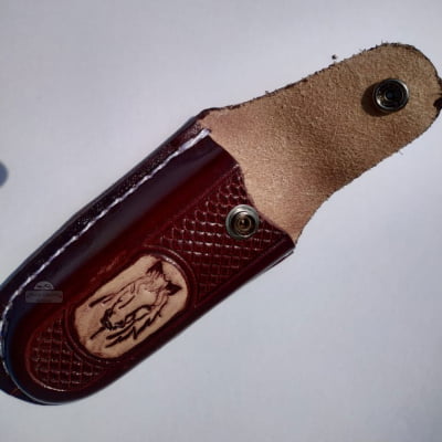 Bainha de Couro Legítimo e Canivete Aço Carbono MCS5202