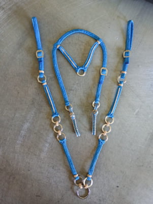 Cabeçada e Peitoral para Cavalo Argola de Cordinha MCS2218