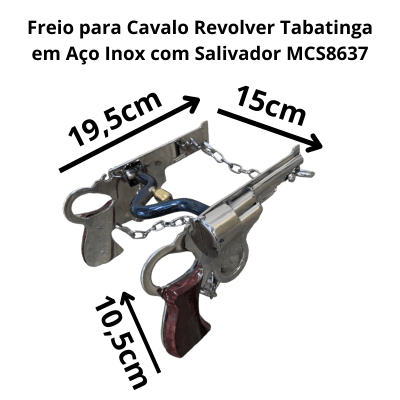 Freio para Cavalo Revolver Tabatinga em Aço Inox com Salivador MCS8637