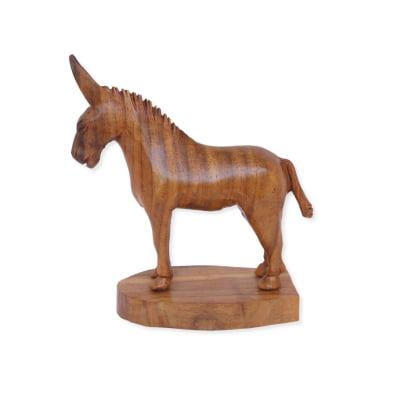 Mulinha de Madeira Artesanado Decoração de Luxo MCS1782