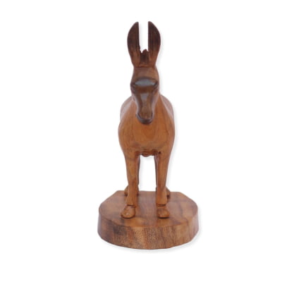 Mulinha de Madeira Artesanado Decoração de Luxo MCS1782