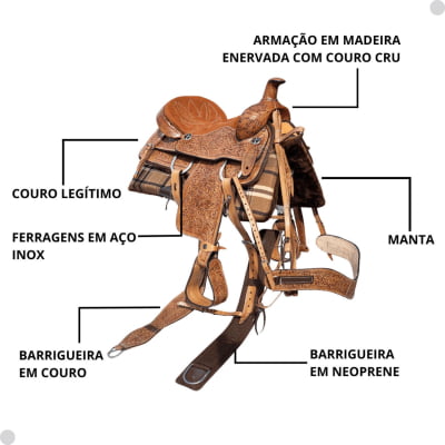 Sela Prova de Laço Team Roping Profissional MCS1522