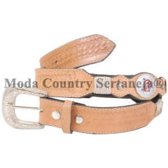 Cinto Country Cowboy De Couro Mangalarga MCS7102