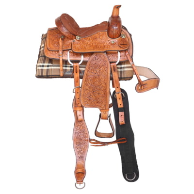 Sela Prova de Laço Entalhada Profissional com Baixeiro MCS1513